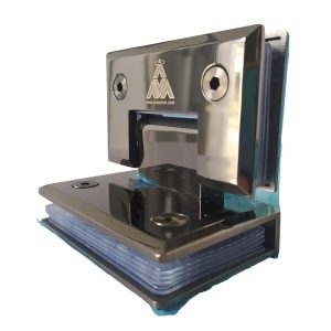 BISAGRA 90º VIDRIO/VIDRIO NEGRO CROMO