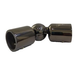CODO REDONDO 19MM NEGRO CROMO