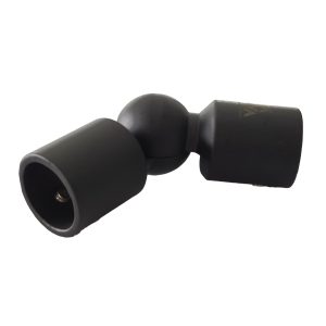 CODO REDONDO 19MM NEGRO MATE